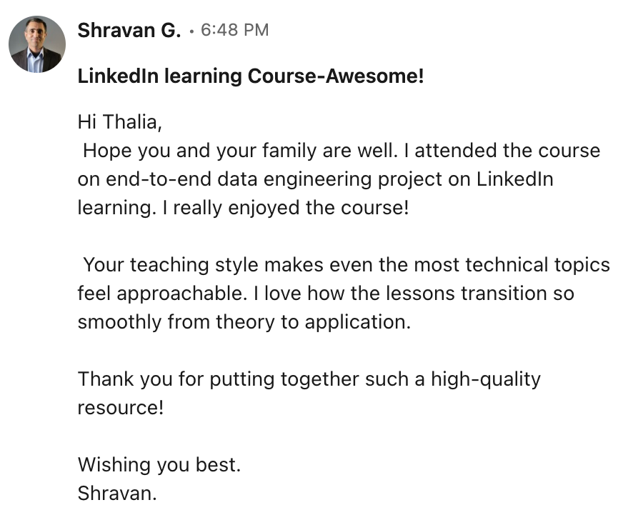Unsolicited LinkedIn message
