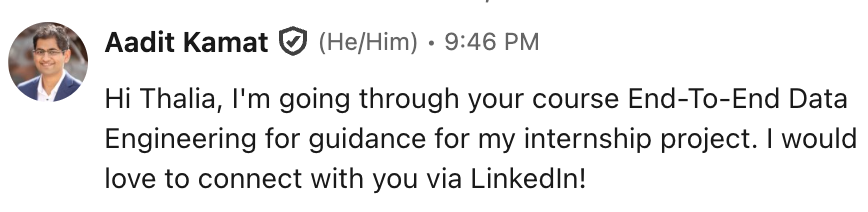 Unsolicited LinkedIn message