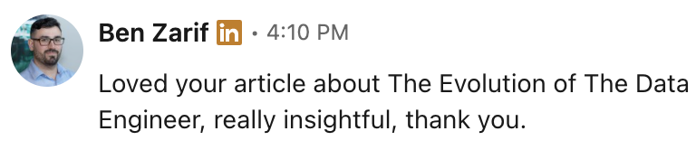 Unsolicited LinkedIn message