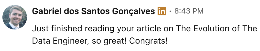 Unsolicited LinkedIn message
